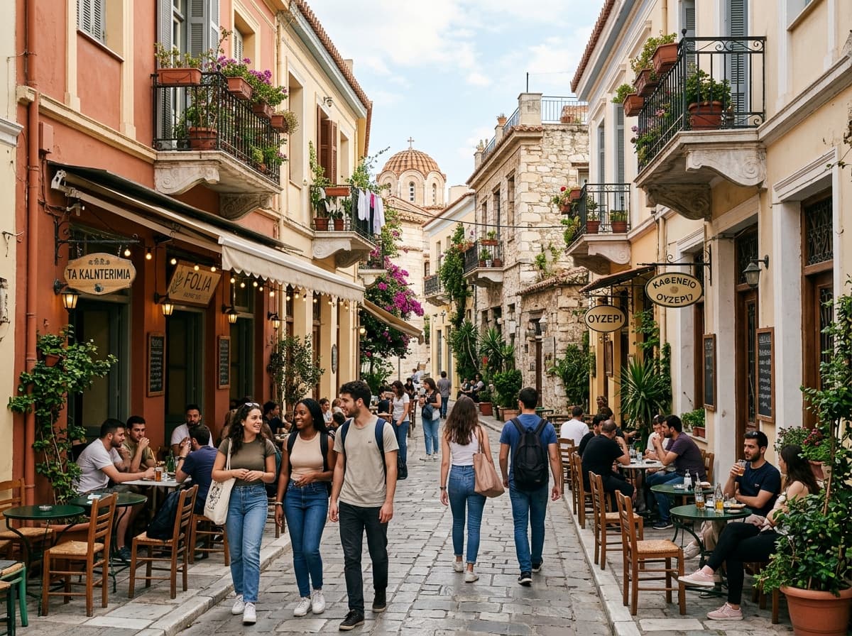 Quartiere universitario ad Atene ideale per studenti Erasmus