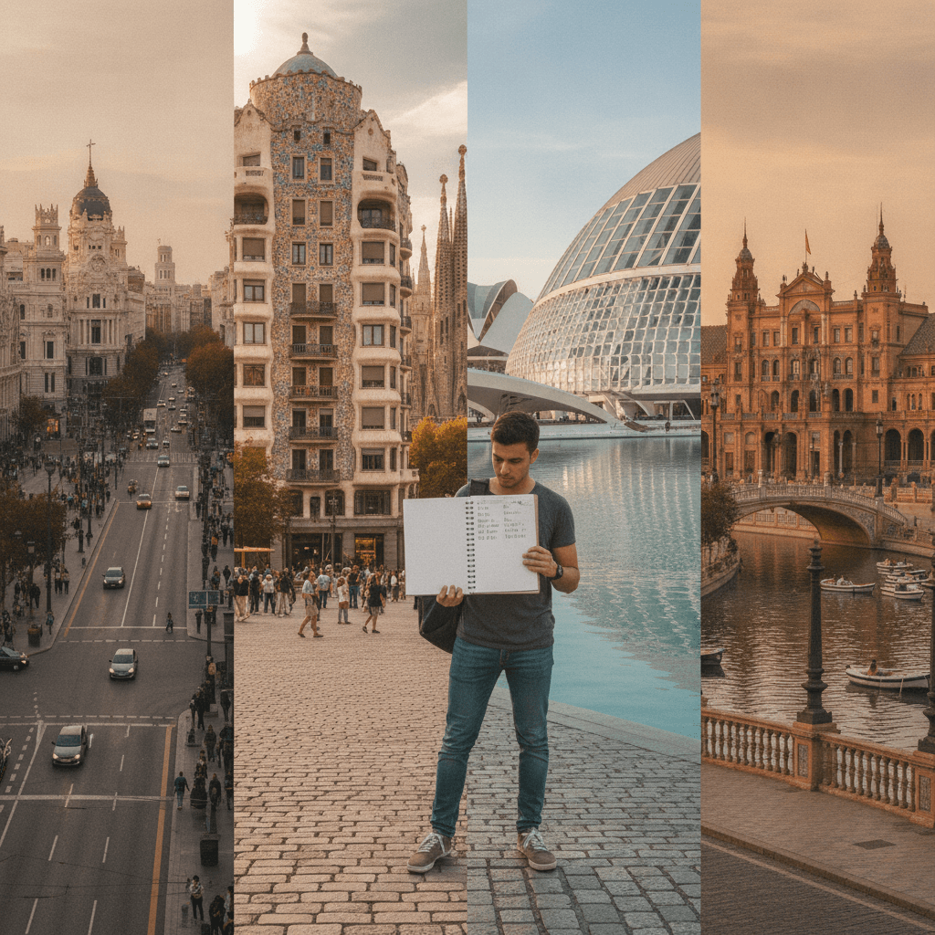 Cost of Living for Erasmus Students in Spain 2026: Madrid, Barcelona, Valencia & Seville Compared
